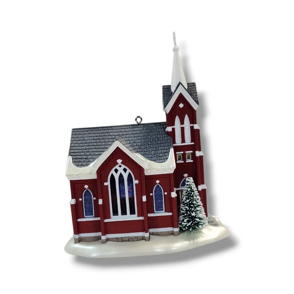 Hallmark Keepsake Central Tower Church Candlelight Services Magic Ornament 2005‎